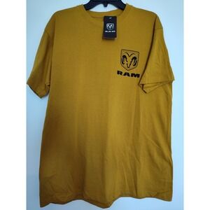 Dodge Ram Built To Serve T Shirt Size XL NWT Mustard Yellow